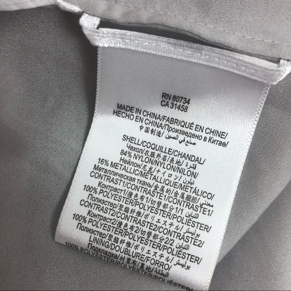 BCBG MAXAZRIA DRESS CYNTHIA SILVER RUFFLE SLEEVES LACE size 0 - Picture 14 of 16